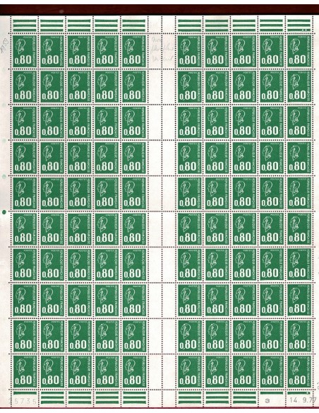 Feuille Complete du N° 1891b X100