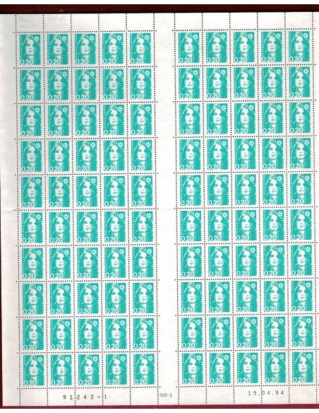 Feuille Complete du N° 2618a X100