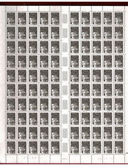 Feuille Complete du N° 3086a X100