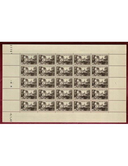 Feuille complete du N° 0451 X 25 Neuf **