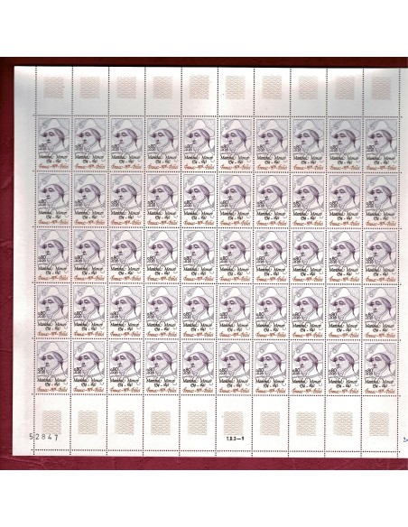 Feuille complete du N° 1880 X 50 Neuf **