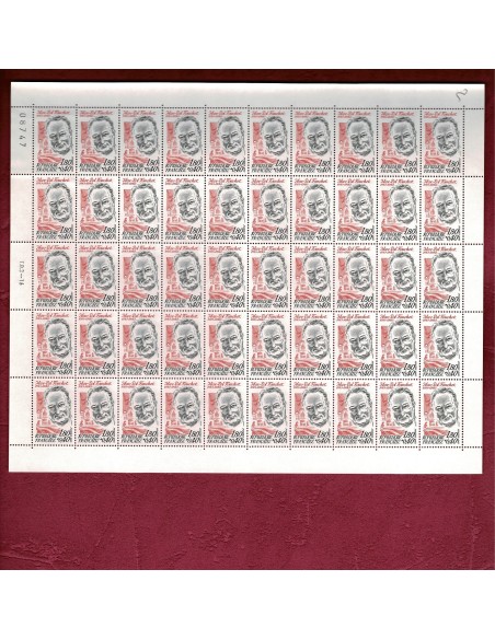 Feuille complete du N° 2282 X 50 Neuf **