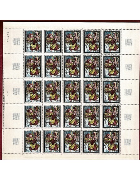 Feuille complete du N° 1377 X 25 Neuf **