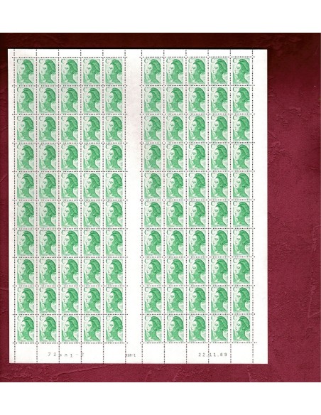 Feuille complete du N° 2615 X 100 Neuf **