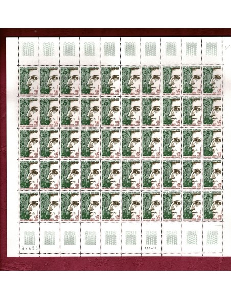 Feuille complete du N° 1784 X 50 Neuf **