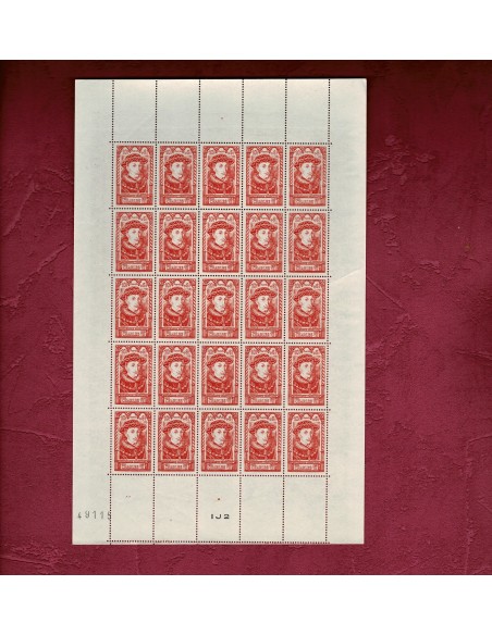 Feuille complete du N° 0770 X 25 Neuf **