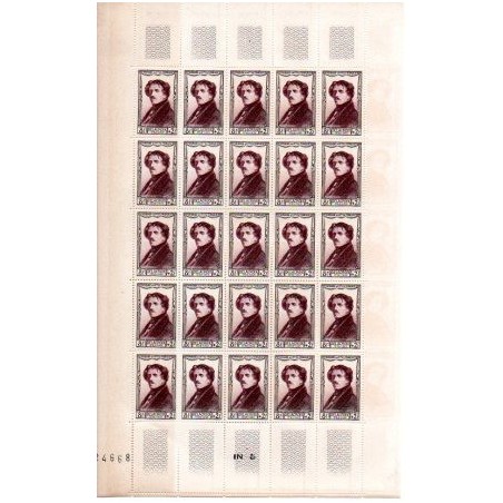 Feuille Complete du N° 0892 X25