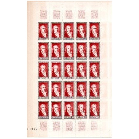 Feuille Complete du N° 0895 X25