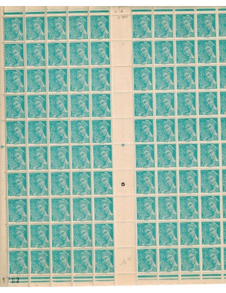 Feuille Complete du N° 1351A X100