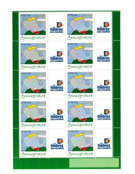 Feuille personnalisee N° 3927A1