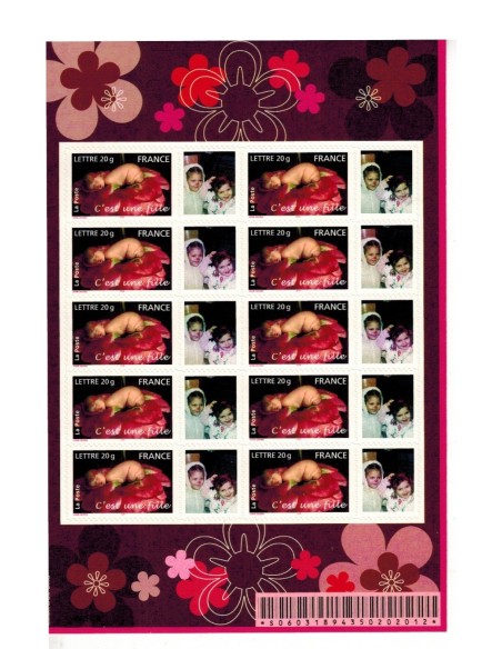 Feuille personnalisee N° 3804B