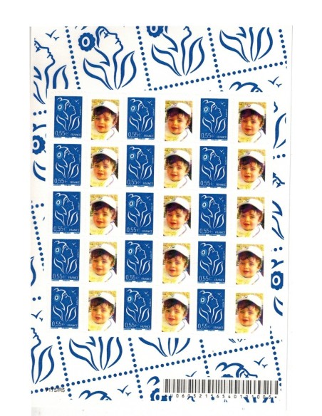 Feuille personnalisee N° 3802Da