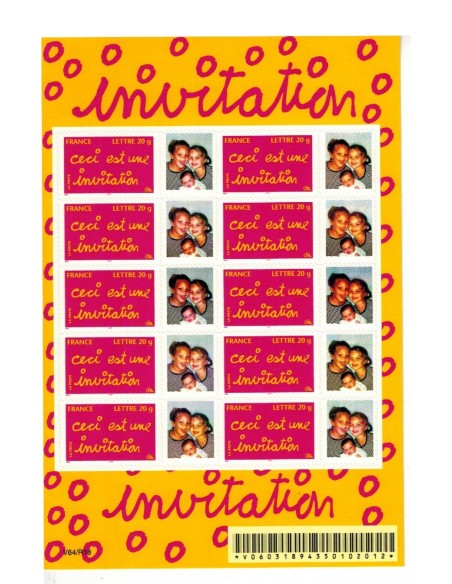 Feuille personnalisee N° 3760B