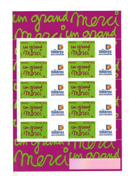 Feuille personnalisee N° 3761A1