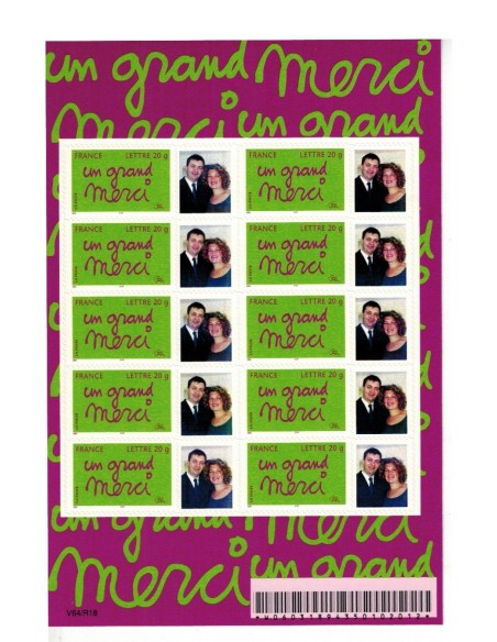 Feuille personnalisee N° 3761B