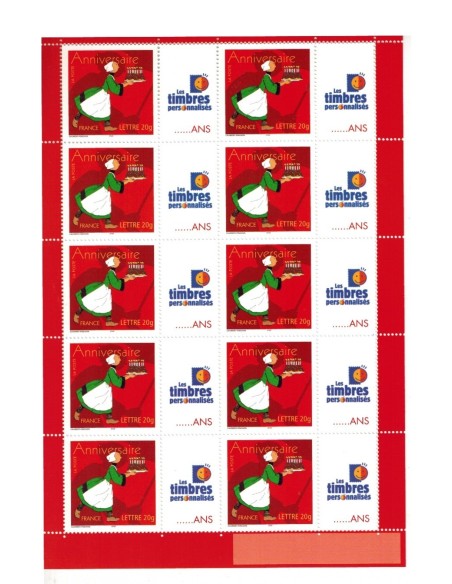 Feuille personnalisee N° 3778A1