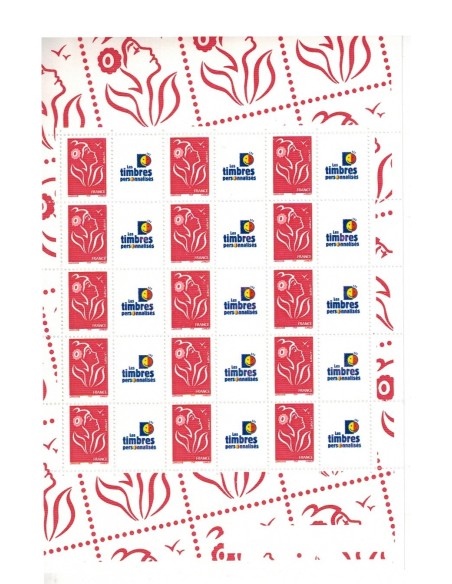 Feuille personnalisee N° 3741A1