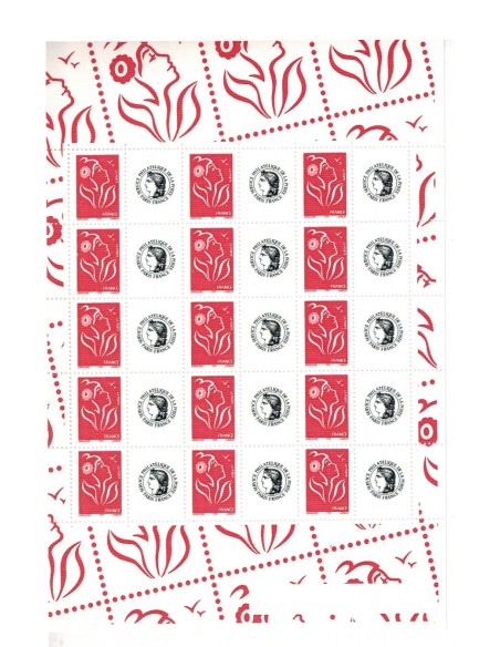 Feuille personnalisee N° 3741A2