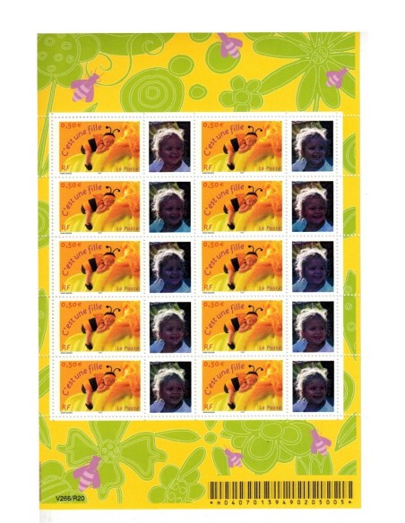 Feuille personnalisee N° 3634Ab3