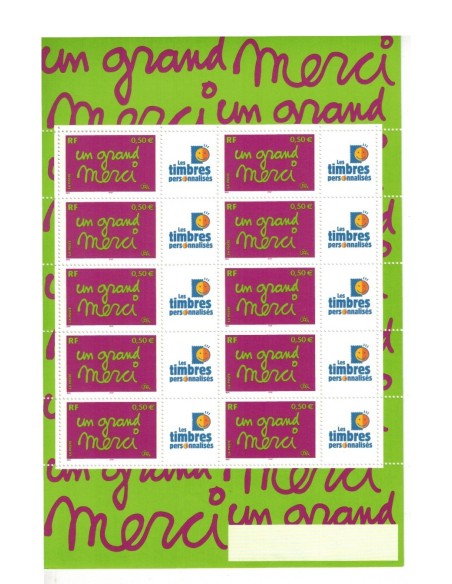 Feuille personnalisee N° 3637Aa1