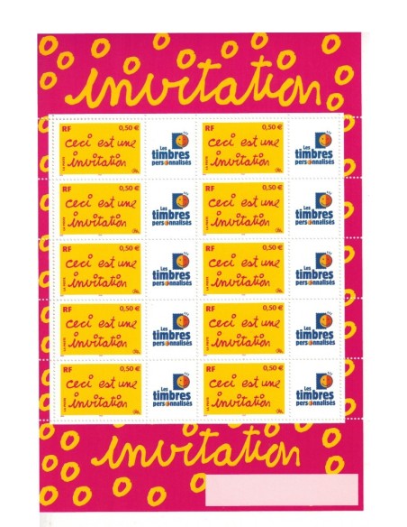 Feuille personnalisee N° 3636Aa1