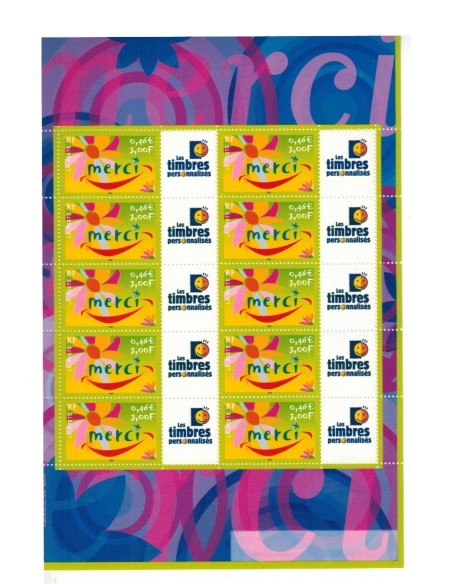 Feuille personnalisee N° 3433Aa1