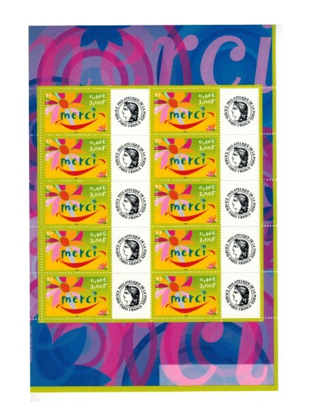 Feuille personnalisee N° 3433Aa2