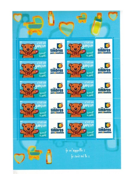 Feuille personnalisee N° 3431Aa1