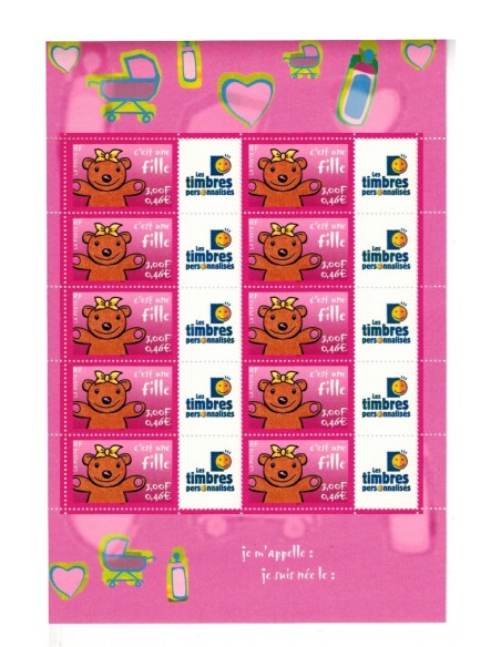 Feuille personnalisee N° 3432Aa1