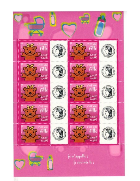 Feuille personnalisee N° 3432Aa2