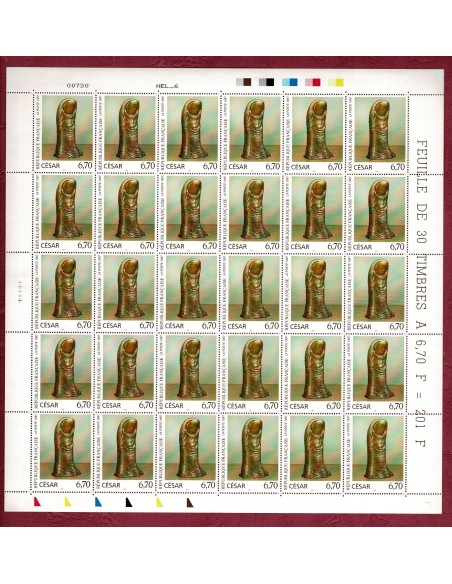 Feuille Complete du N° 3104 X30