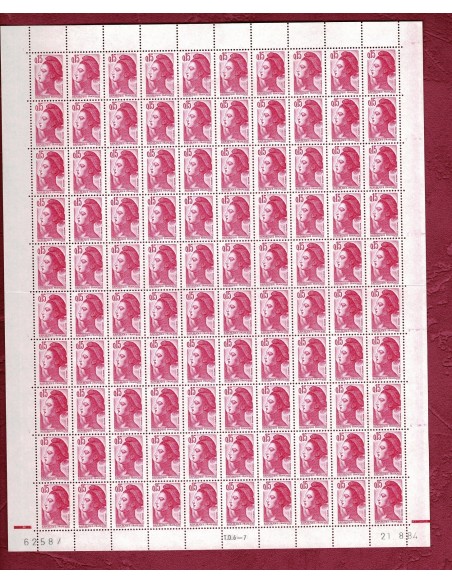 Feuille Complete du N° 2180 X100