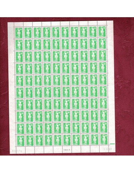 Feuille Complete du N° 2821a X100