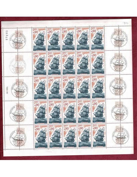 Feuille Complete du N° 1862 Obli X25