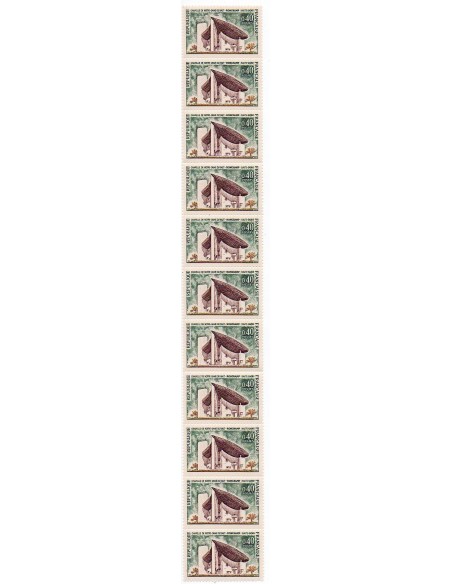 Roulette de 11 timbres  N° 63 avec  N° Rouge