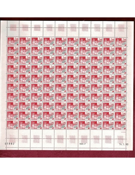 Feuille Complete du N° PR 168 X 100