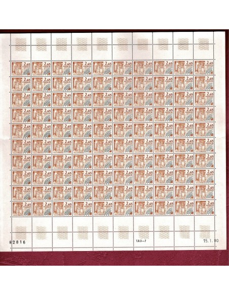 Feuille Complete du N° PR 169 X 100