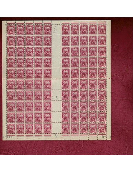 Feuille Complete du N° TA 079 X 100