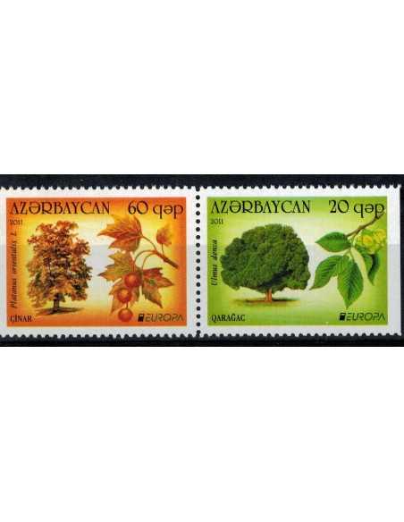 Timbre Poste Azerbaidjan N° 0721/22b N ** philatélie foxtimbre