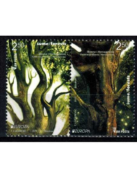 Timbre Poste Bosnie Herzegovine N° 0646/47 N ** philatélie foxtimbre