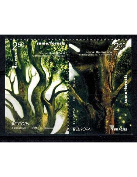 Timbre Poste Bosnie Herzegovine N° 0646b/47b N ** philatélie foxtimbre