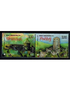 Timbre Poste BH croate N° 0414/15 N ** philatélie foxtimbre