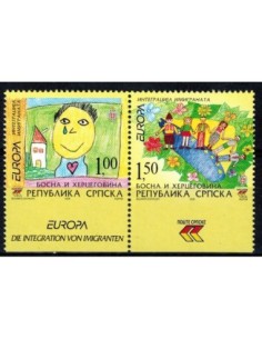 Timbre Poste BH Serbe N° 0345/346b N ** philatélie foxtimbre