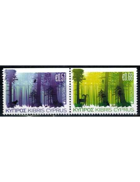 Timbre Poste Chypre N° 1219/20a N ** philatélie foxtimbre