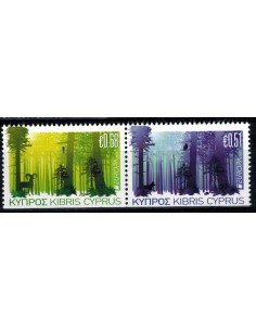 Timbre Poste Chypre N° 1219/20b N ** philatélie foxtimbre
