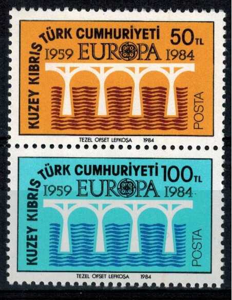 Timbre Poste Chypre Turc N° 0127/128 N ** philatélie foxtimbre