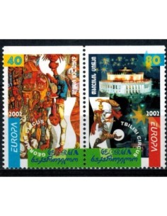 Timbre Poste Géorgie N° 0299/300a N ** philatélie foxtimbre
