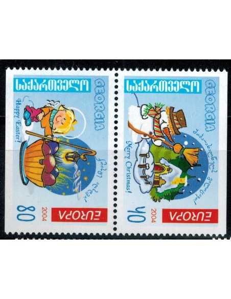 Timbre Poste Géorgie N° 0358/357a N ** philatélie foxtimbre