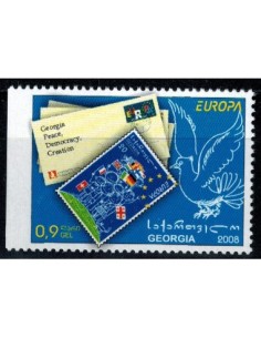 Timbre Poste Géorgie N° 0443a N ** philatélie foxtimbre
