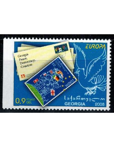 Timbre Poste Géorgie N° 0443a N ** philatélie foxtimbre